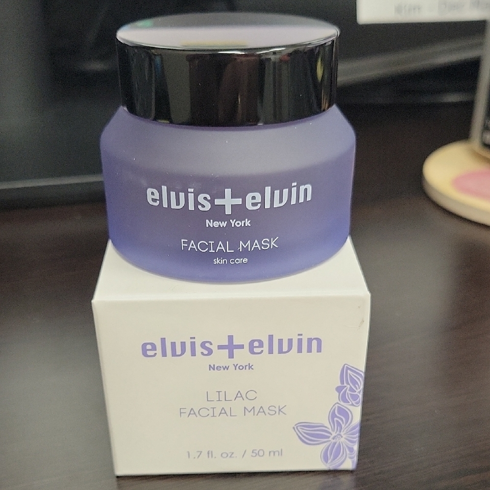 elvis+elvin Lilac Facial Mask 50ml Jar New In Box